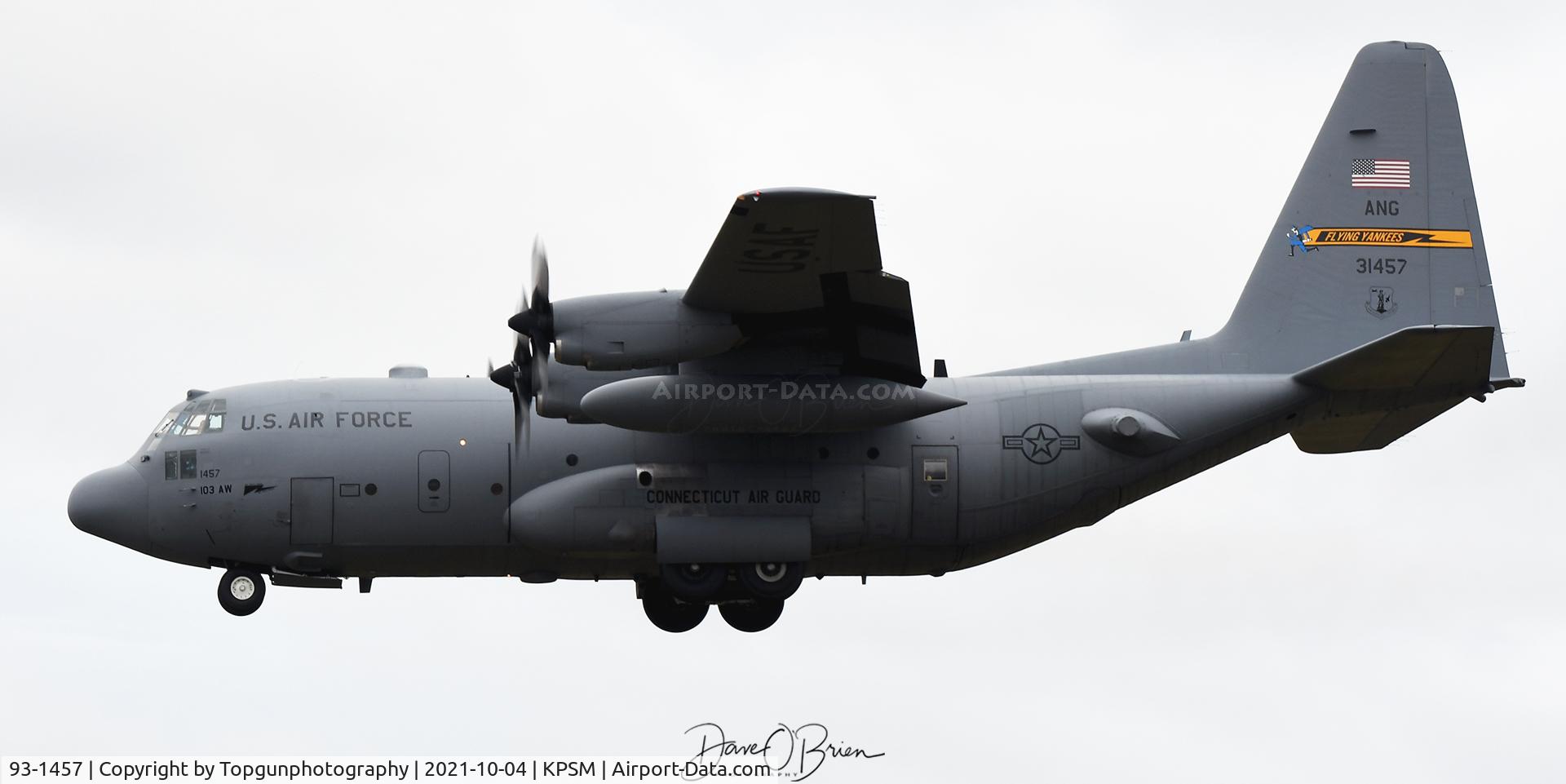 93-1457, 1993 Lockheed C-130H Hercules C/N 382-5362, YANKEE32 working RW34
