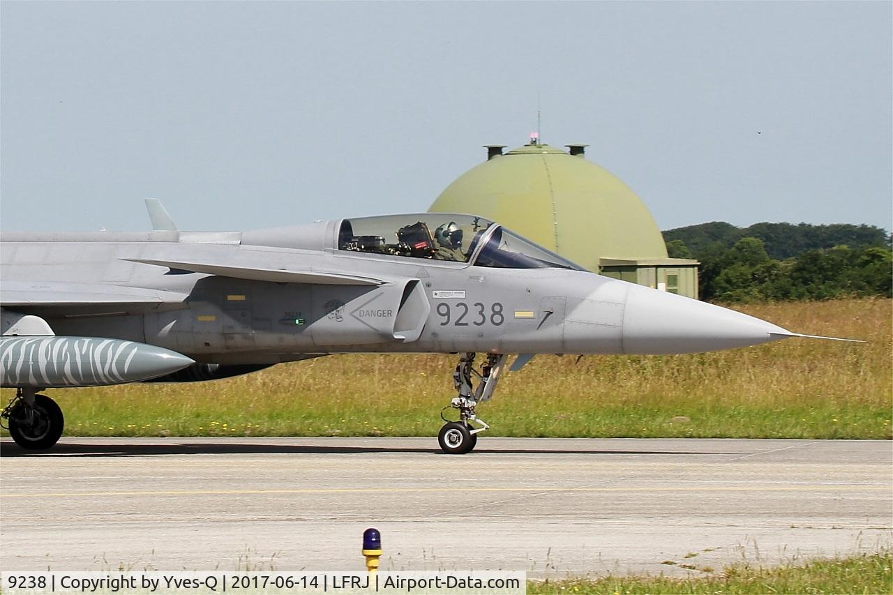 9238, Saab JAS-39C Gripen C/N 39238, Saab JAS-39C Gripen, Taxiing to flight line, Landivisiau Naval Air Base (LFRJ) Tiger Meet 2017