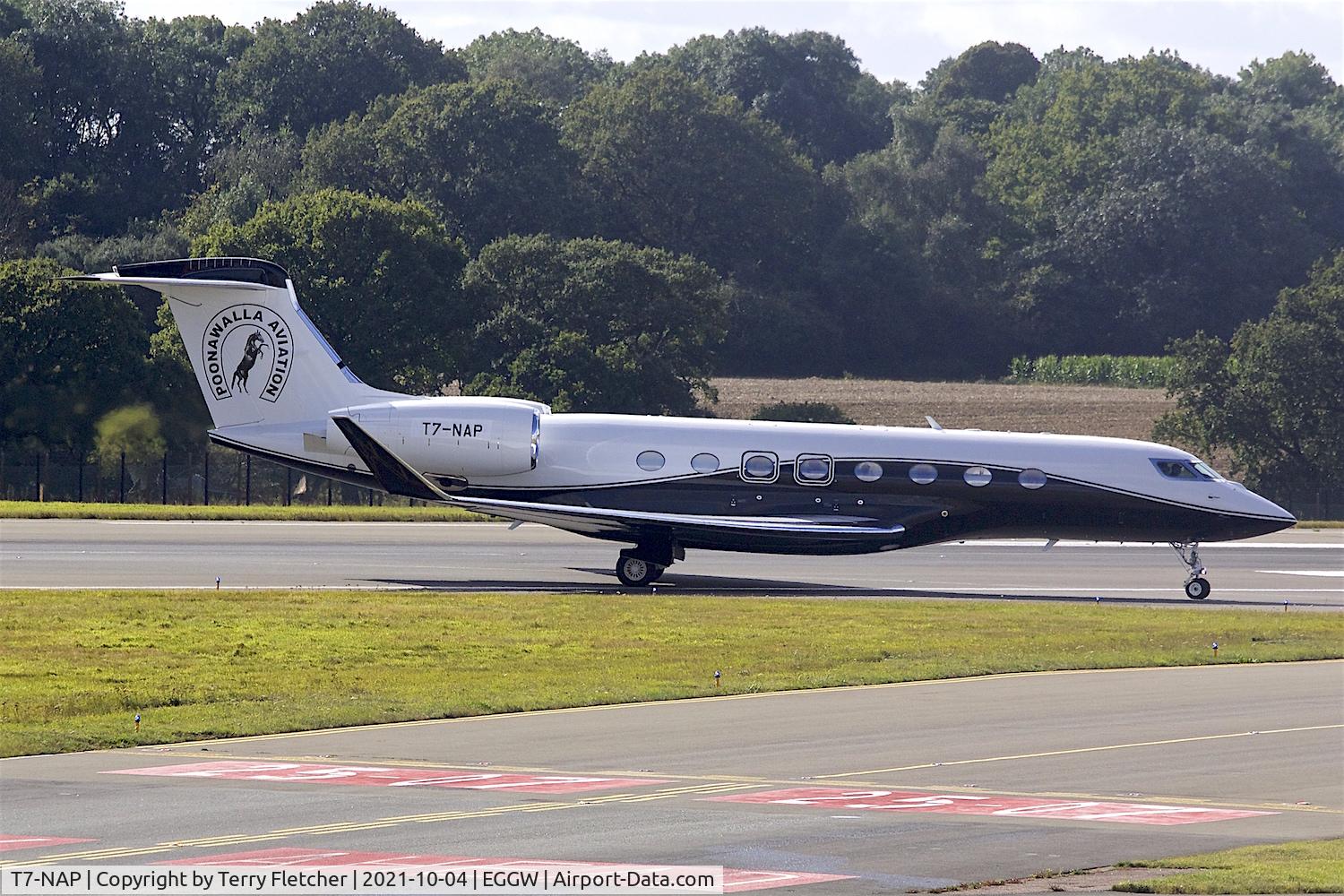 T7-NAP, 2019 Gulfstream Aerospace GVI (G650ER) C/N 6387, At Luton
