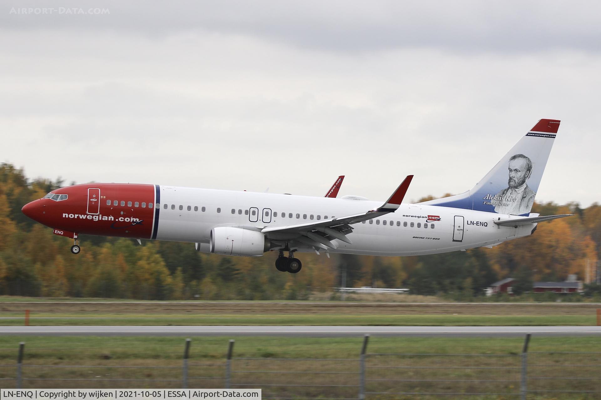 LN-ENQ, 2017 Boeing 737-8JP C/N 42092, RWY 26