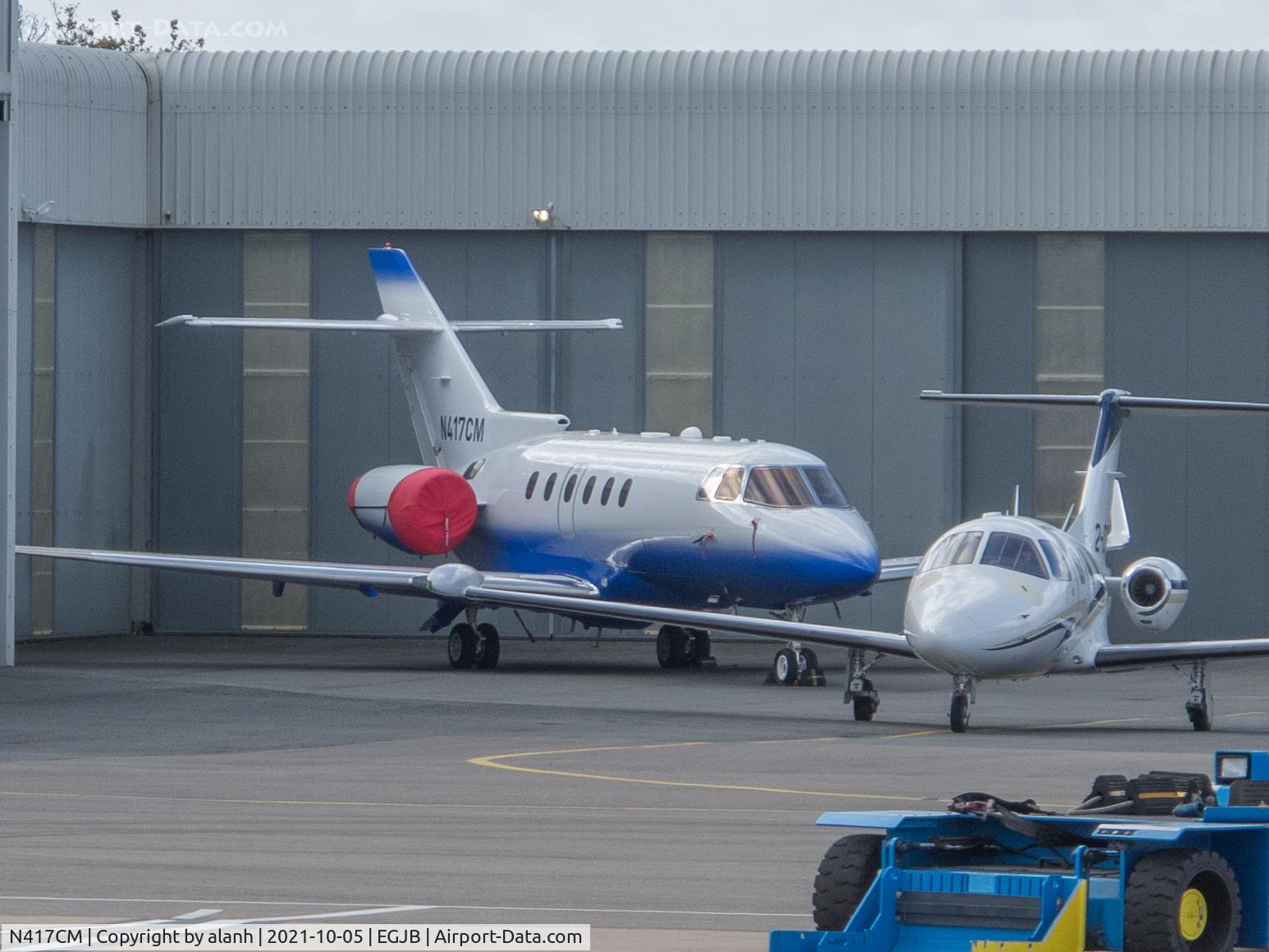 N417CM, 2010 Hawker Beechcraft 900XP C/N HA-0164, Outside ASG, Guernsey, after registration change