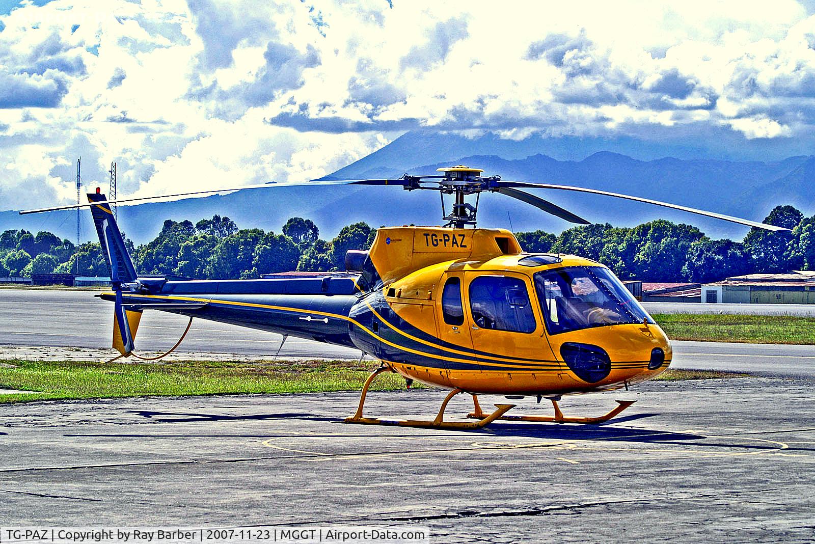 TG-PAZ, Aerospatiale AS-350B Ecureuil C/N 1872, TG-PAZ   Aerospatiale AS.350B Ecureuil [1872] Guatemala-La Aurora~TG 23/11/2007