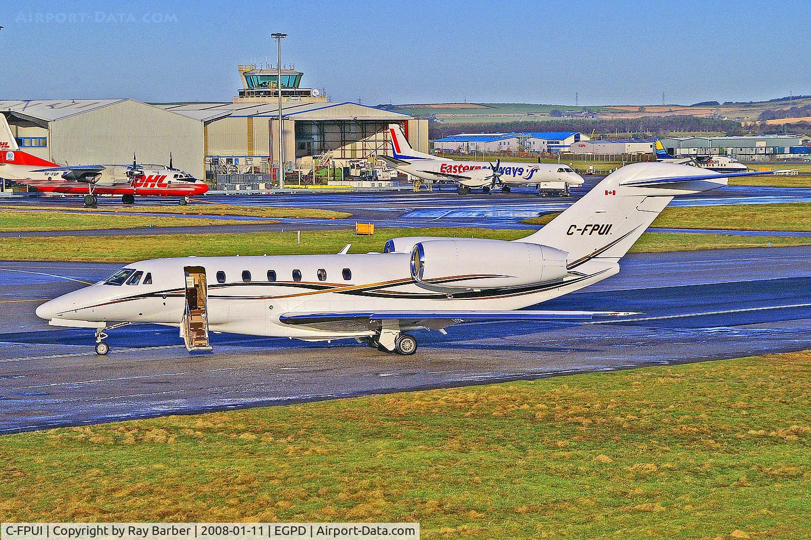 C-FPUI, 1997 Cessna 750 Citation X Citation X C/N 750-0002, C-FPUI   Cessna Citation X [750-0002] Aberdeen-Dyce~G 11/01/2008