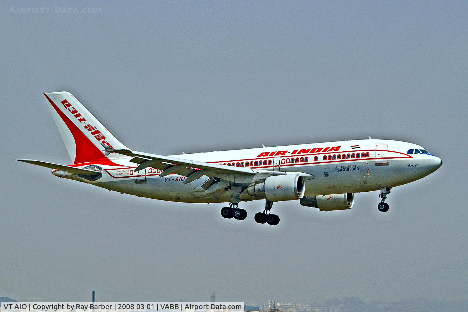 VT-AIO, 1994 Airbus A310-324 C/N 693, VT-AIO   Airbus A310-324 [693] (Air India) Mumbai-Chhatrapati Shivaji Int'l~VT 01/03/2008