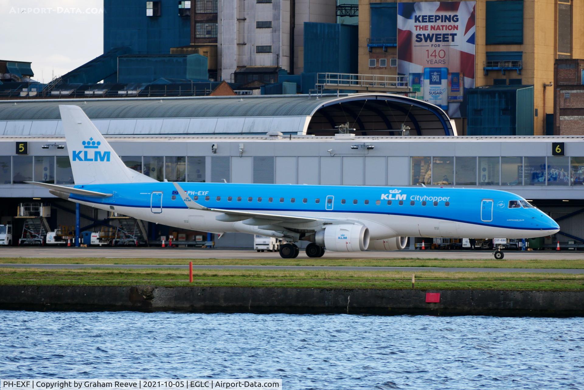 PH-EXF, 2015 Embraer 190STD (ERJ-190-100) C/N 19000690, Just landed at London City Airport.