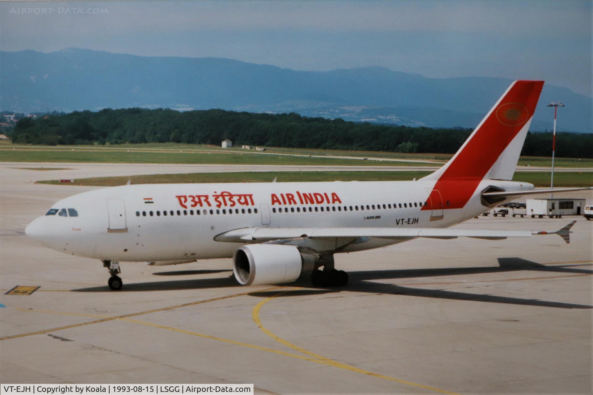 VT-EJH, 1986 Airbus A310-304 C/N 407, Scan from paper.