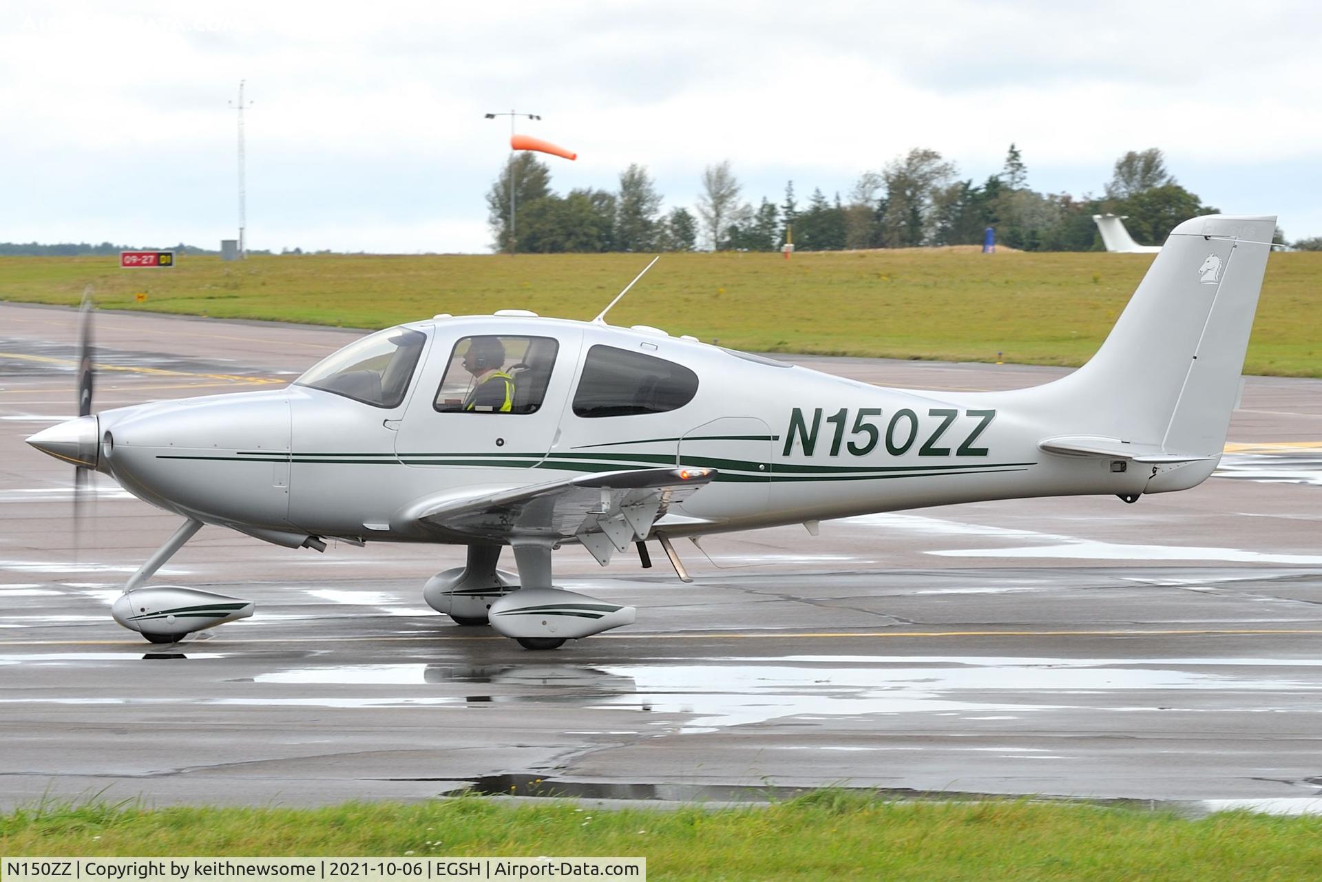 N150ZZ, 2007 Cirrus SR22 C/N 2609, Arriving at Norwich from West Raynham.