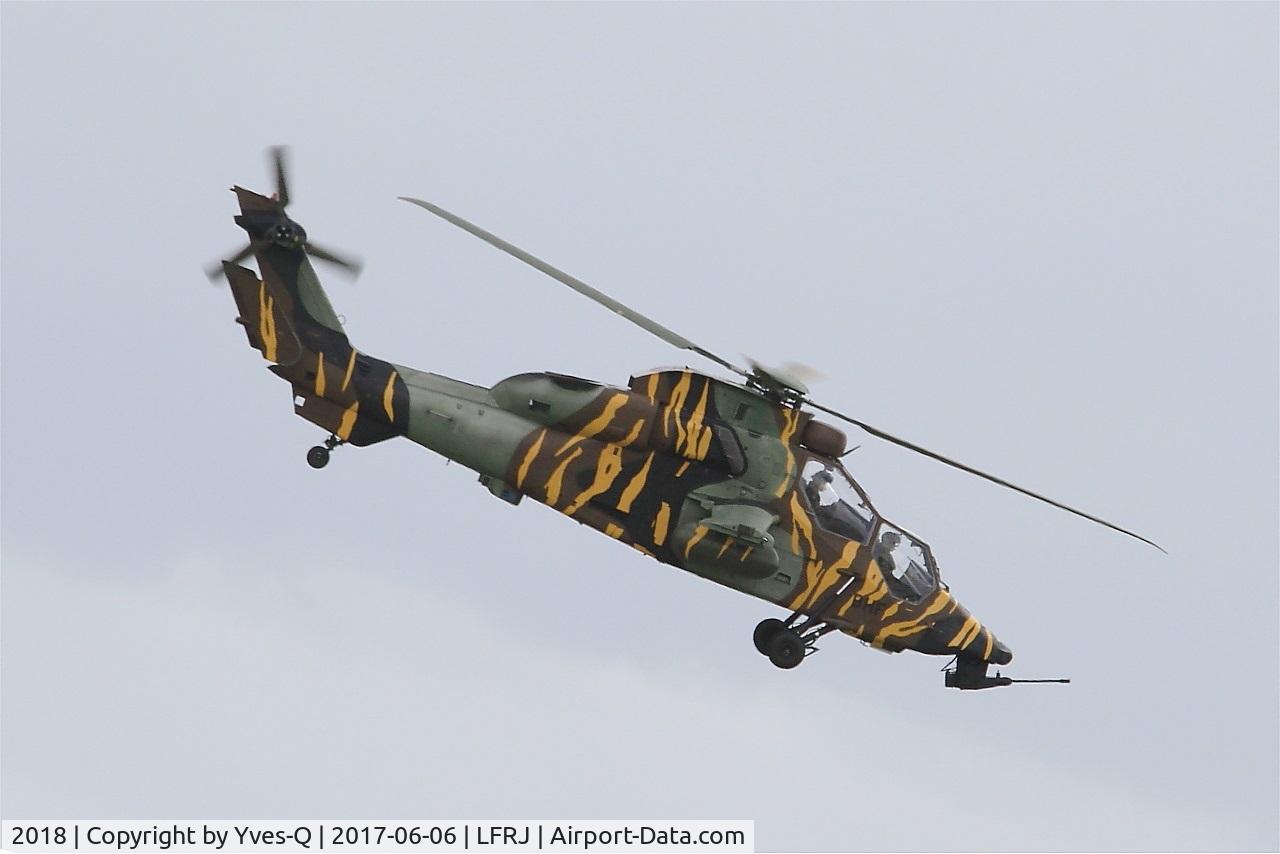 2018, Eurocopter EC-665 Tigre HAP C/N 2018, Eurocopter EC-665 Tigre HAP, Take off, Landivisiau Naval Air Base (LFRJ) Tiger Meet 2017