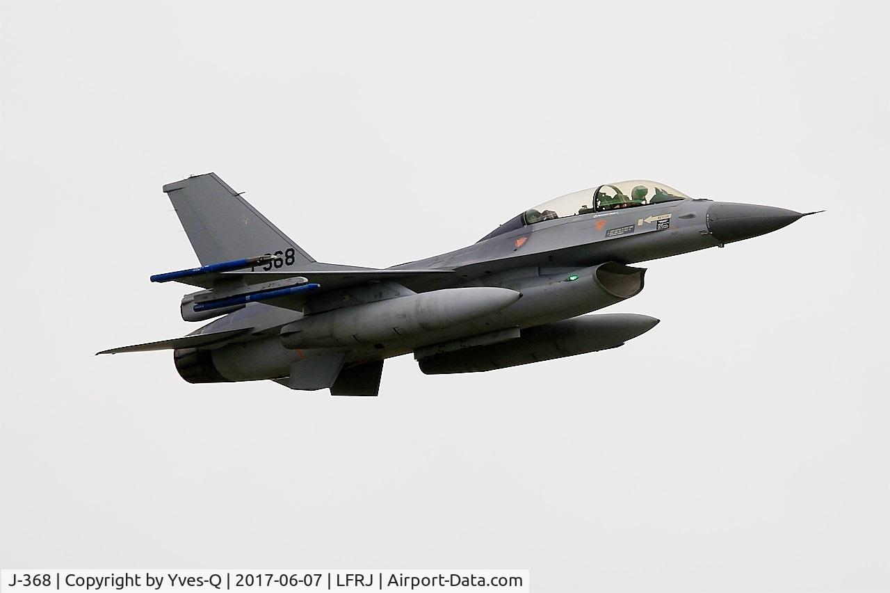 J-368, 1986 Fokker F-16B Fighting Falcon C/N 6E-31, Fokker F-16B Fighting Falcon, Climbing from rwy 26, Landivisiau Naval Air Base (LFRJ) Tiger Meet 2017