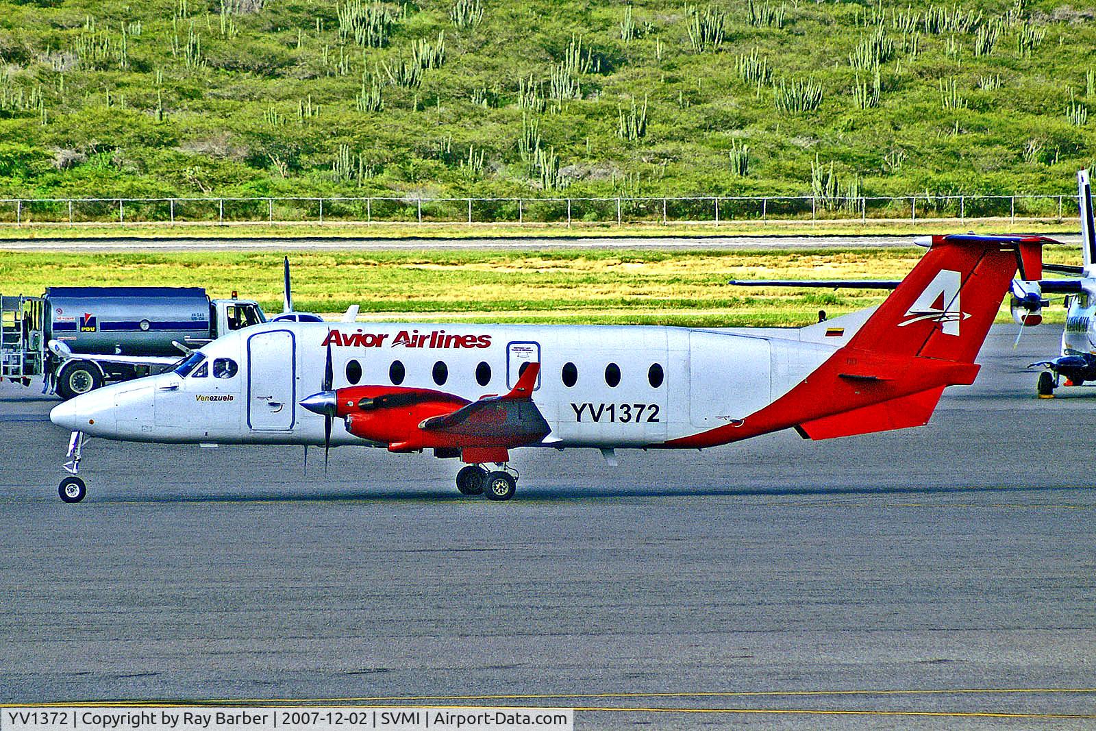 YV1372, 1998 Beech 1900D C/N UE-331, YV1372   Beech 1900D [UE-331] (Avior Airlines) Caracas-Simon Bolivar Int'l~YV 02/12/2007