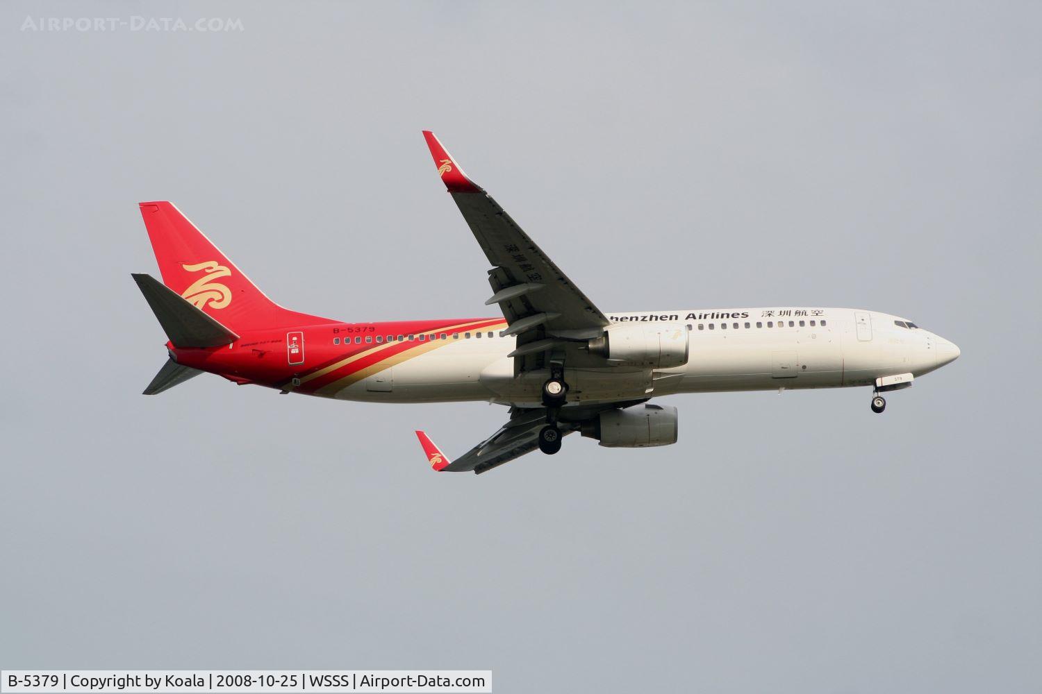 B-5379, 2008 Boeing 737-8AL C/N 35087, Final approach