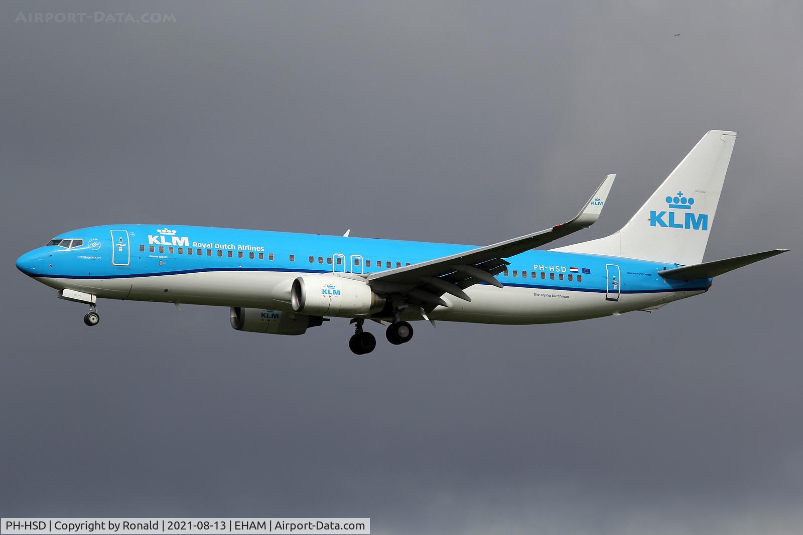 PH-HSD, 2012 Boeing 737-8K2 C/N 39260, at spl
