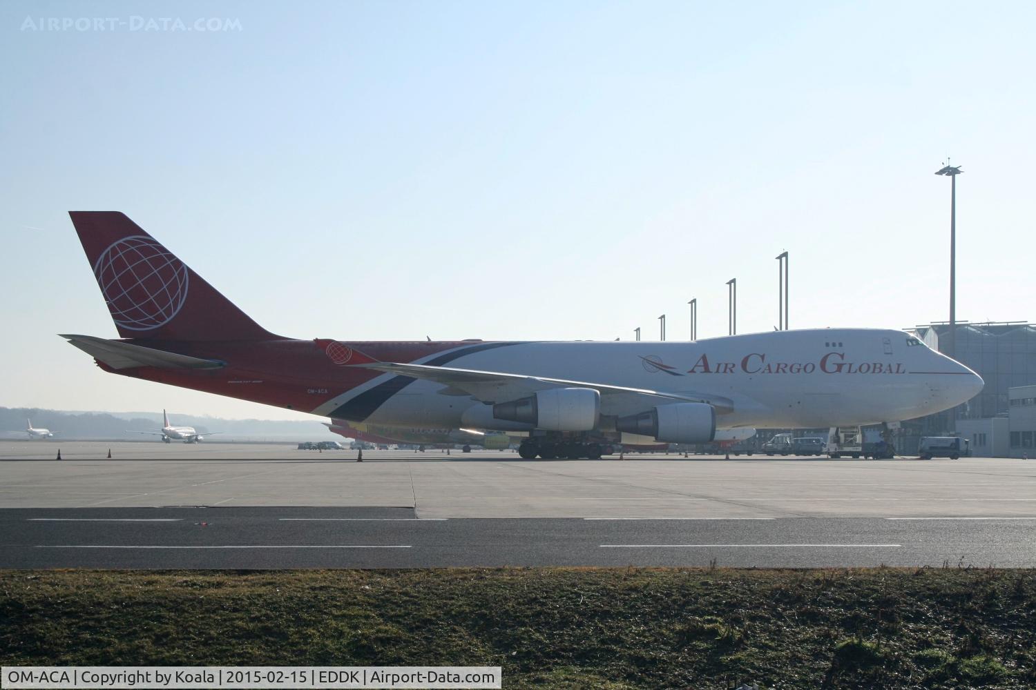OM-ACA, 2005 Boeing 747-481F (SCD) C/N 34016, Nice B747 at CGN, sadly in winter back light