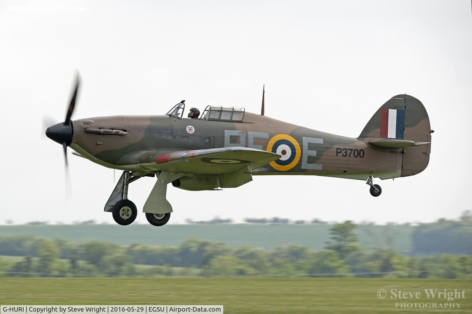 G-HURI, 1942 Hawker (CCF) Hurricane Mk12A C/N 72036, Duxford Spring Airshow 2016 UK