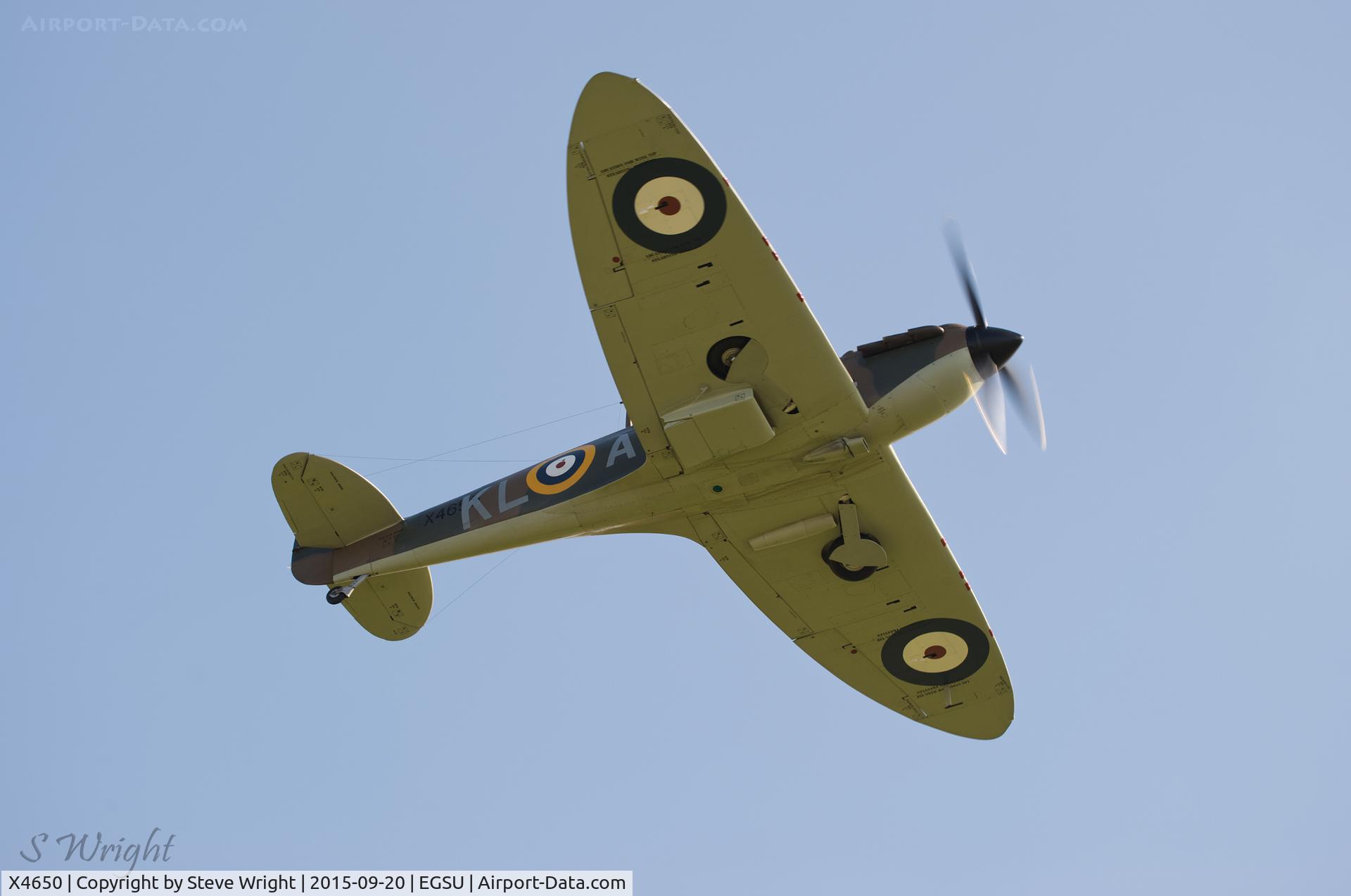X4650, 1940 Supermarine 300 Spitfire Mk1A C/N 6S-75531, Duxford BoB 75th Anniversary Airshow 2015 UK