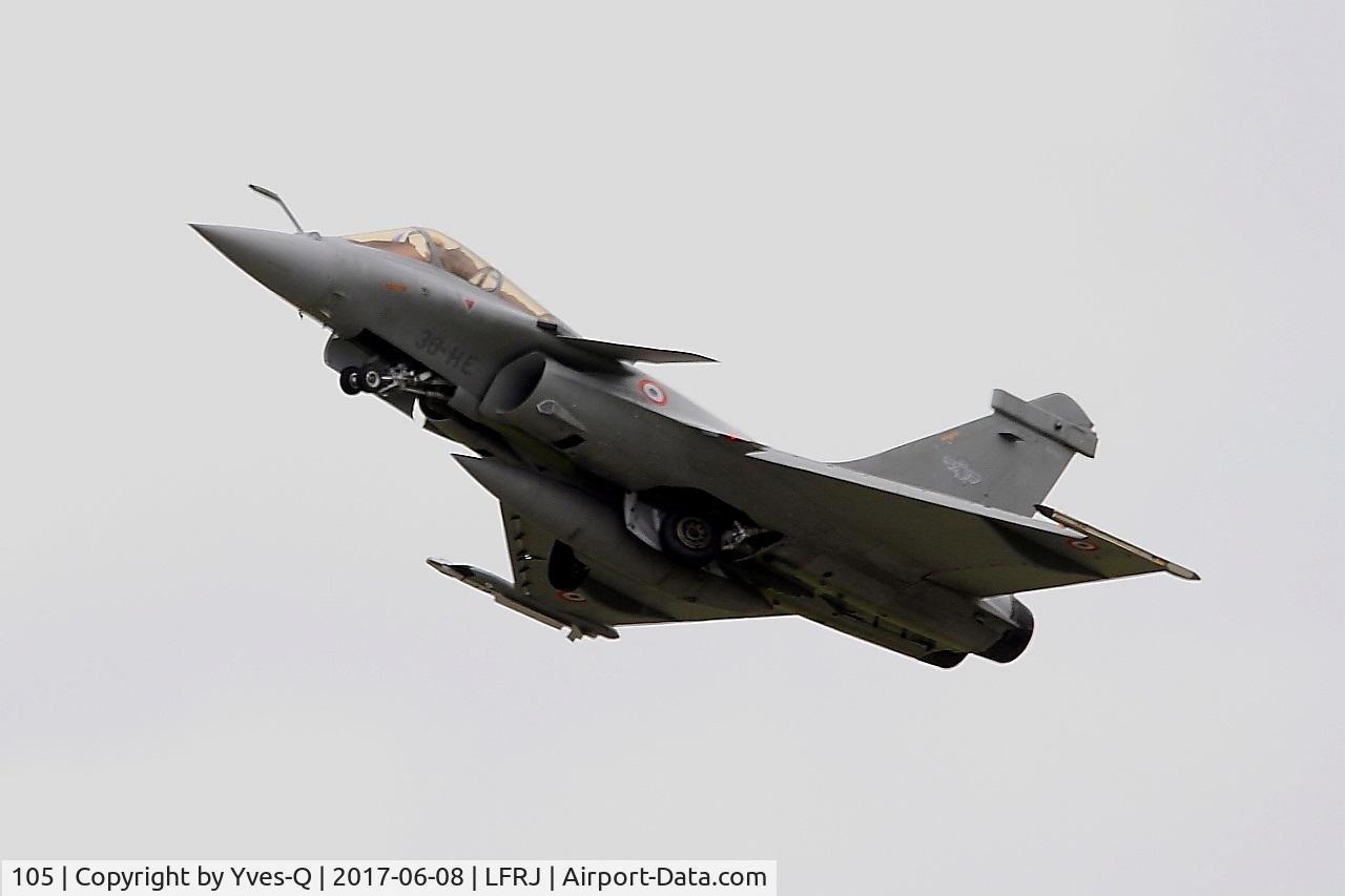 105, 2000 Dassault Rafale C C/N 105, Dassault Rafale C, Take off rwy 26, Landivisiau Naval Air Base (LFRJ) Tiger Meet 2017