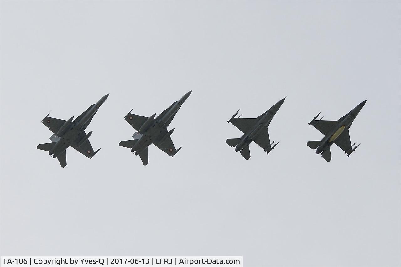 FA-106, SABCA F-16AM Fighting Falcon C/N 6H-106, SABCA F-16AM Fighting Falcon, Flight overLandivisiau Naval Air Base (LFRJ) Tiger Meet 2017