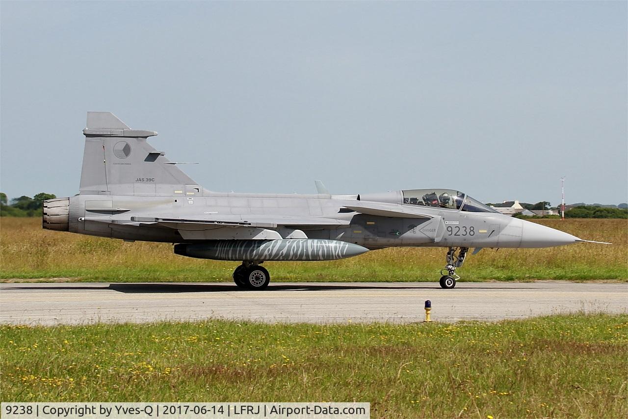 9238, Saab JAS-39C Gripen C/N 39238, Saab JAS-39C Gripen, Taxiing to flight line, Landivisiau Naval Air Base (LFRJ) Tiger Meet 2017