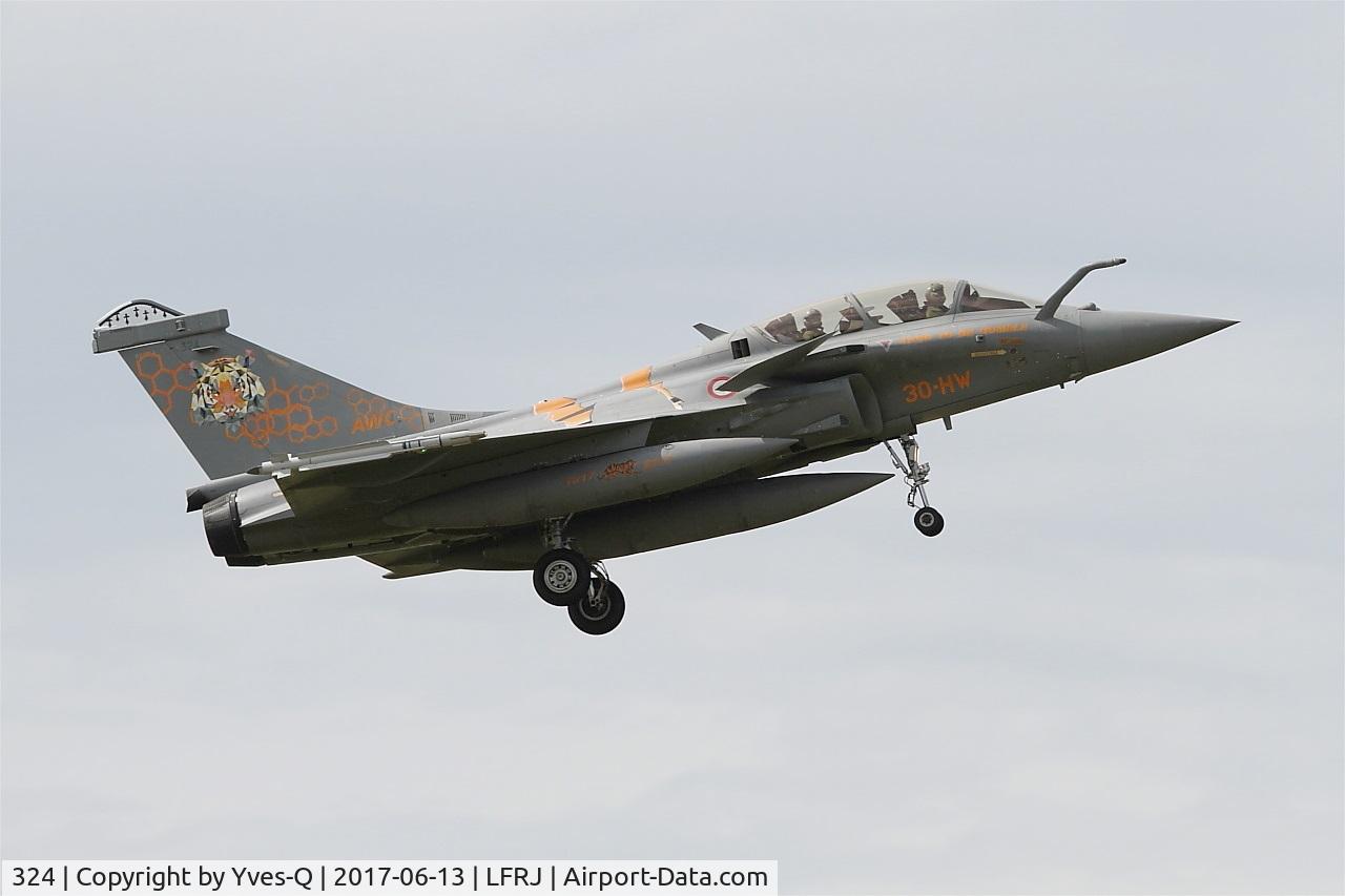 324, Dassault Rafale B C/N 324a, Dassault Rafale B, On final rwy 08, Landivisiau Naval Air Base (LFRJ) Tiger Meet 2017