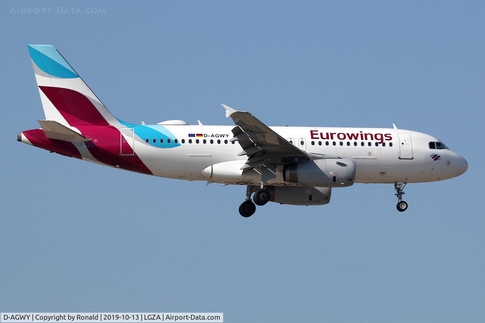 D-AGWY, 2013 Airbus A319-132 C/N 5941, at zth