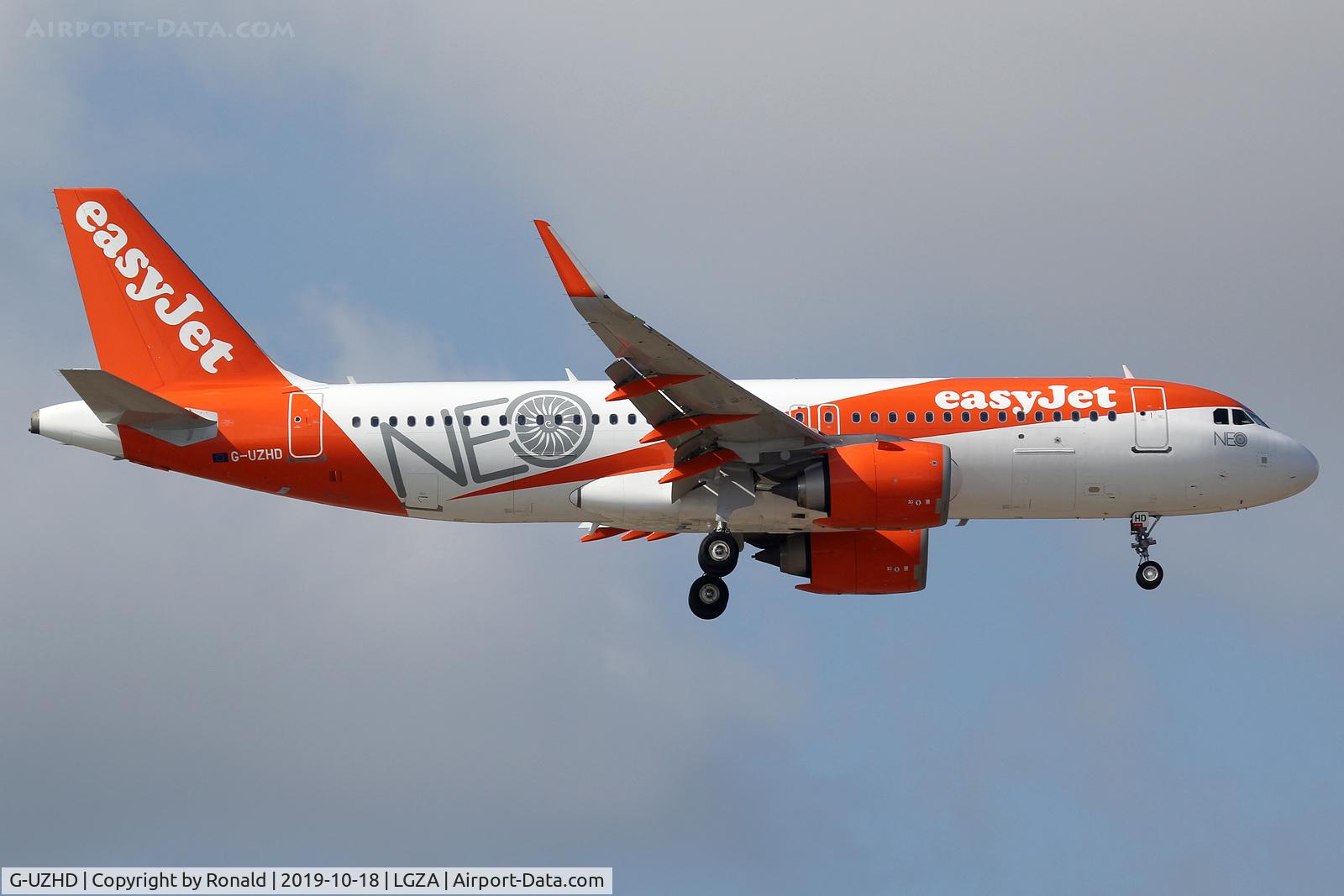 G-UZHD, 2017 Airbus A320-251NEO C/N 7841, at zth