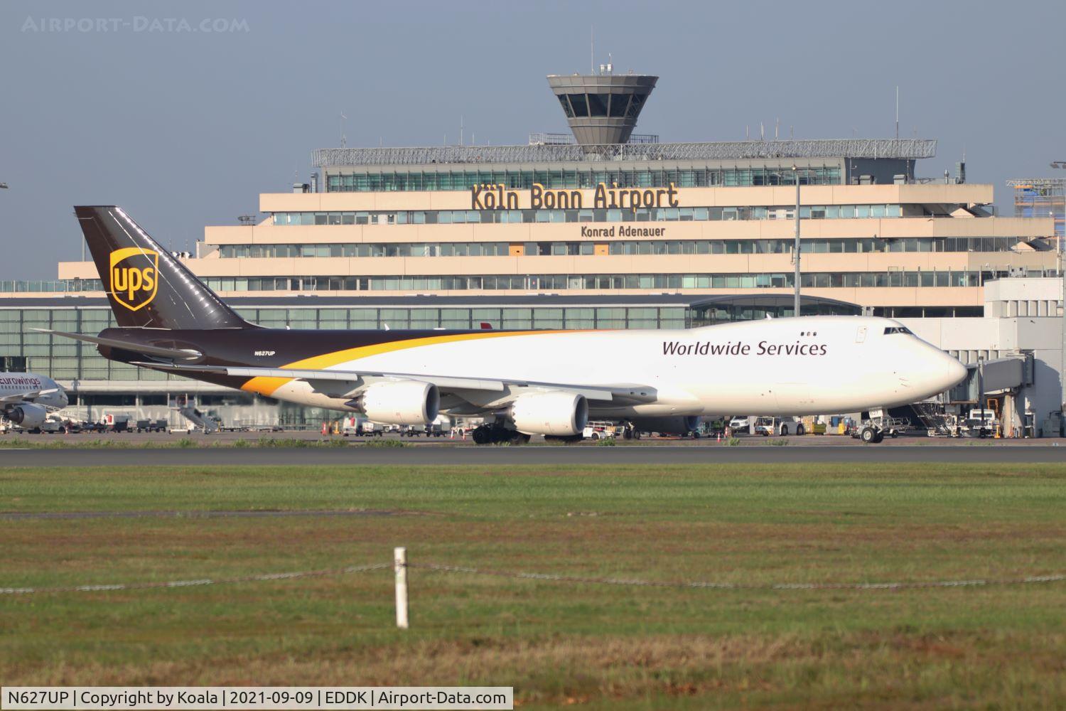 N627UP, 2021 Boeing 747-8F C/N 65780, Taxing to take-off to HongKong - Brandnew aircraft