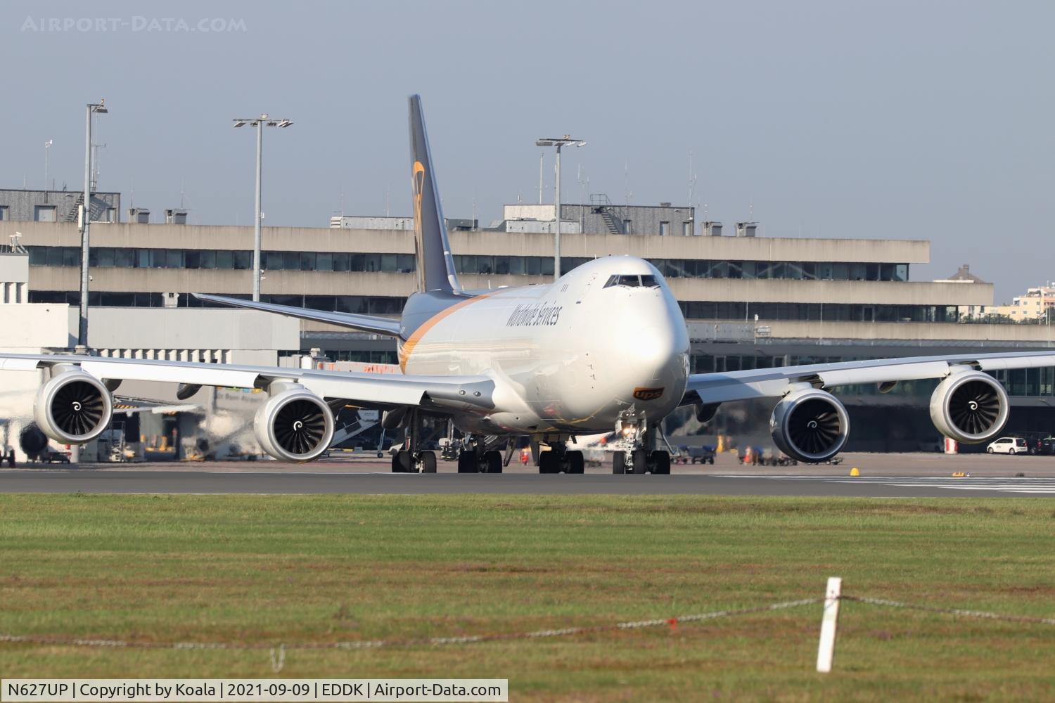 N627UP, 2021 Boeing 747-8F C/N 65780, Waiting for clearance for departure via runway 14L - Brand new aircraft