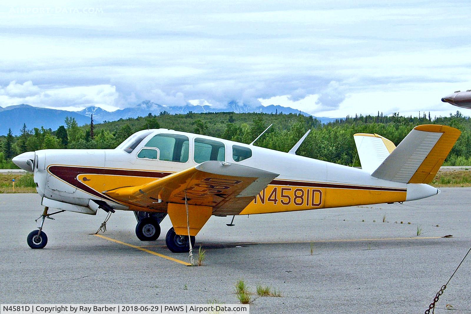 N4581D, 1956 Beech G35 Bonanza C/N D-4762, N4581D   Beech G35 Bonanza [D-4762] Wasilla~N 29/06/2018