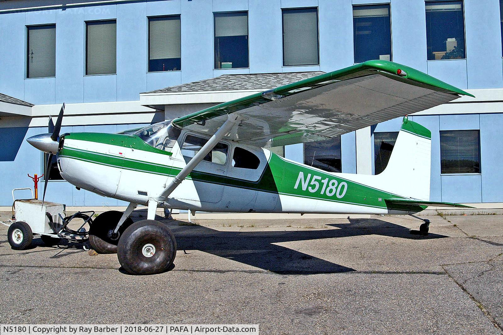 N5180, 1961 Cessna 180E C/N 18051077, N5180   Cessna 180E[180-51077] (Tatonduk Outfitters) Fairbanks~G 27/06/2018