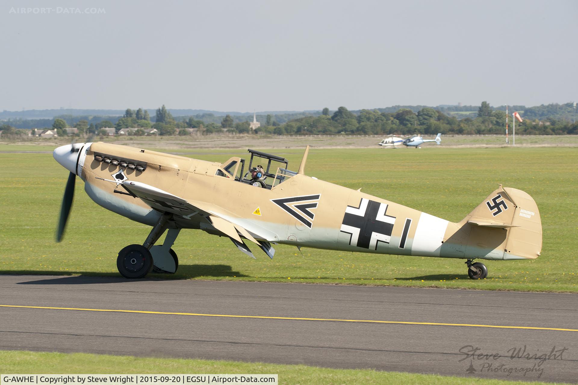 G-AWHE, Hispano HA-1112-M1L Buchon C/N 64, Duxford BoB 75th Anniversary Airshow 2015 UK