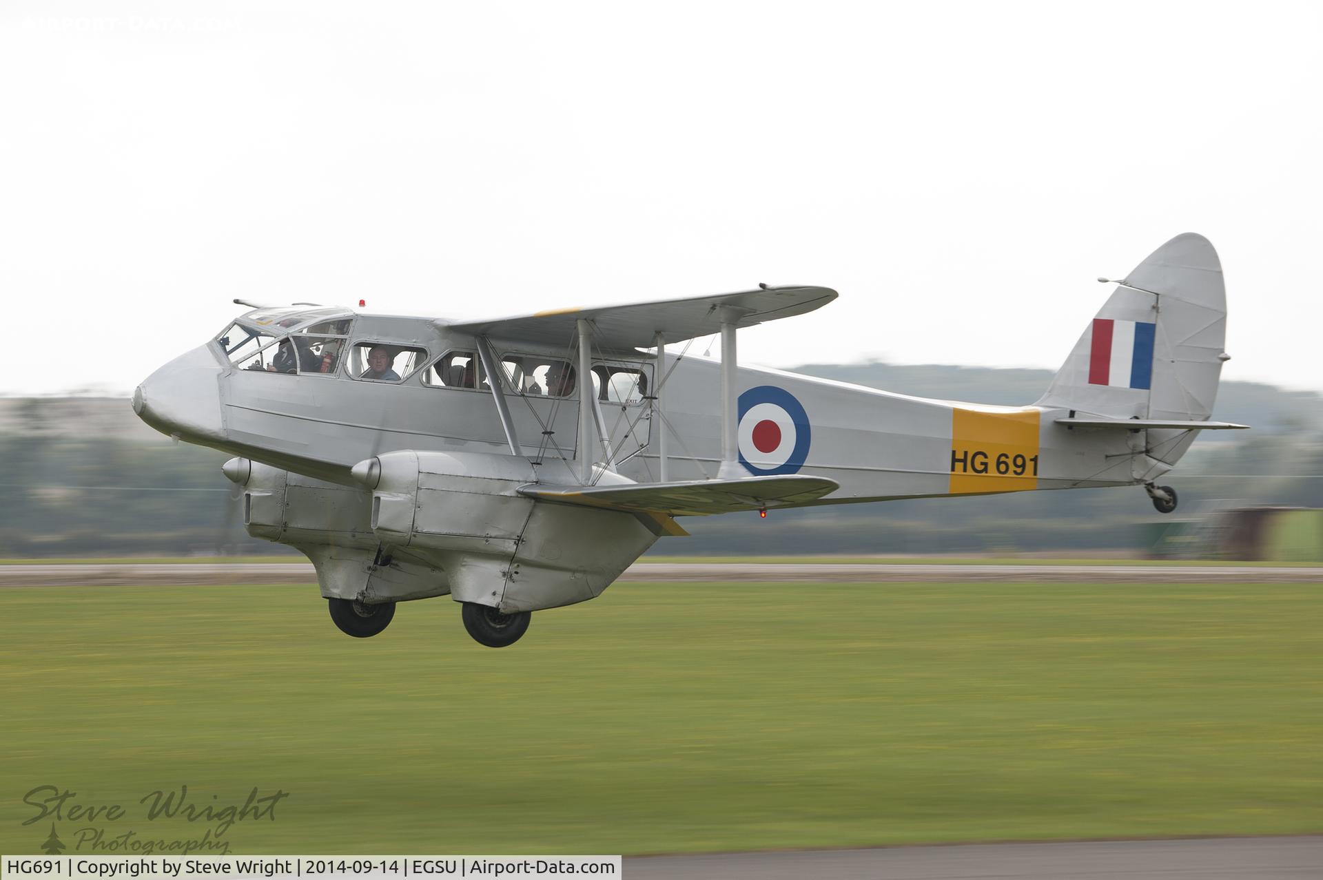 HG691, 1943 De Havilland DH-89A Dominie/Dragon Rapide C/N 6676, Duxford Autumn Airshow 2014 UK