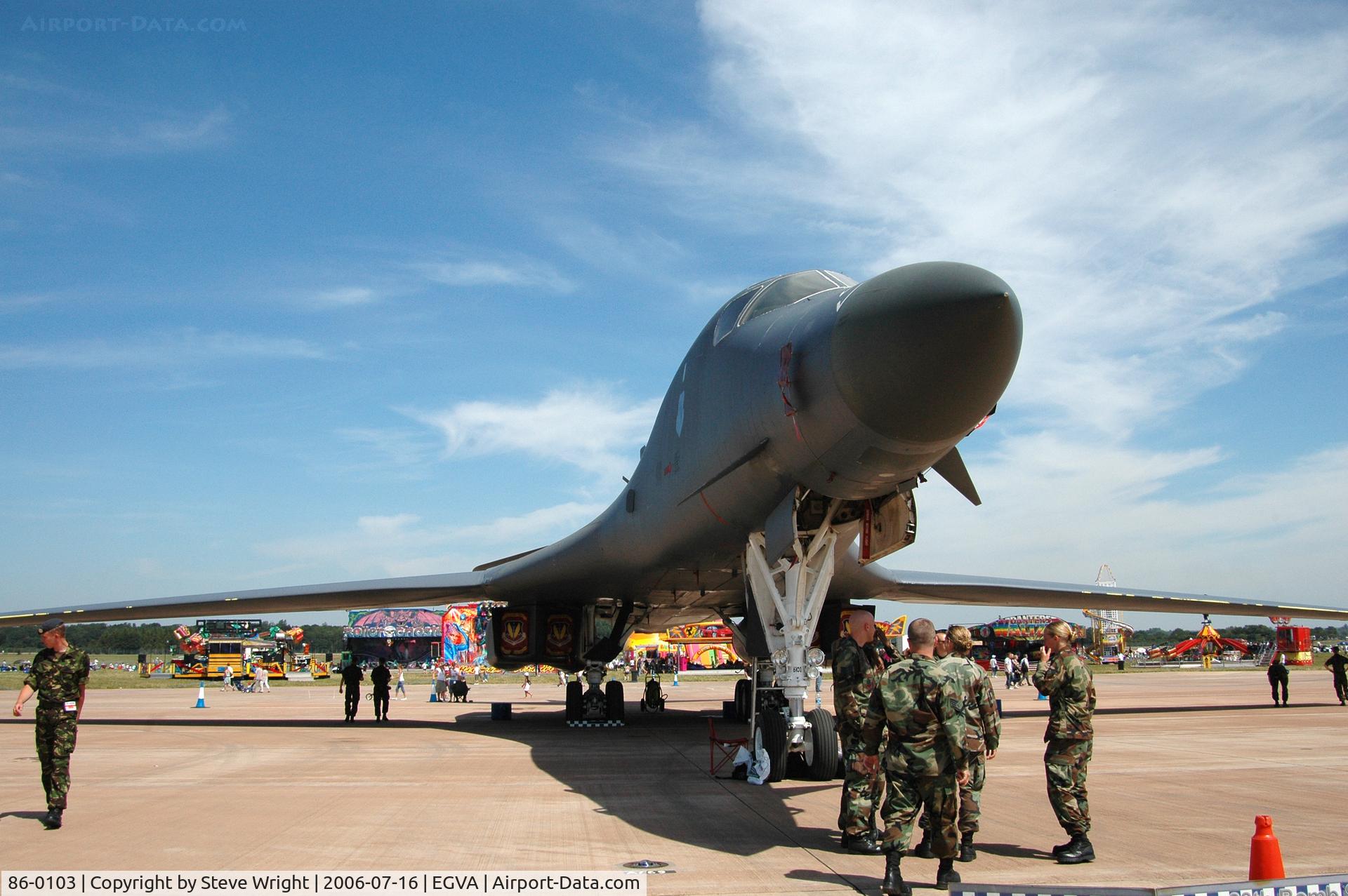 86-0103, 1986 Rockwell B-1B Lancer C/N 63, RIAT 2006 RAF Fairford UK