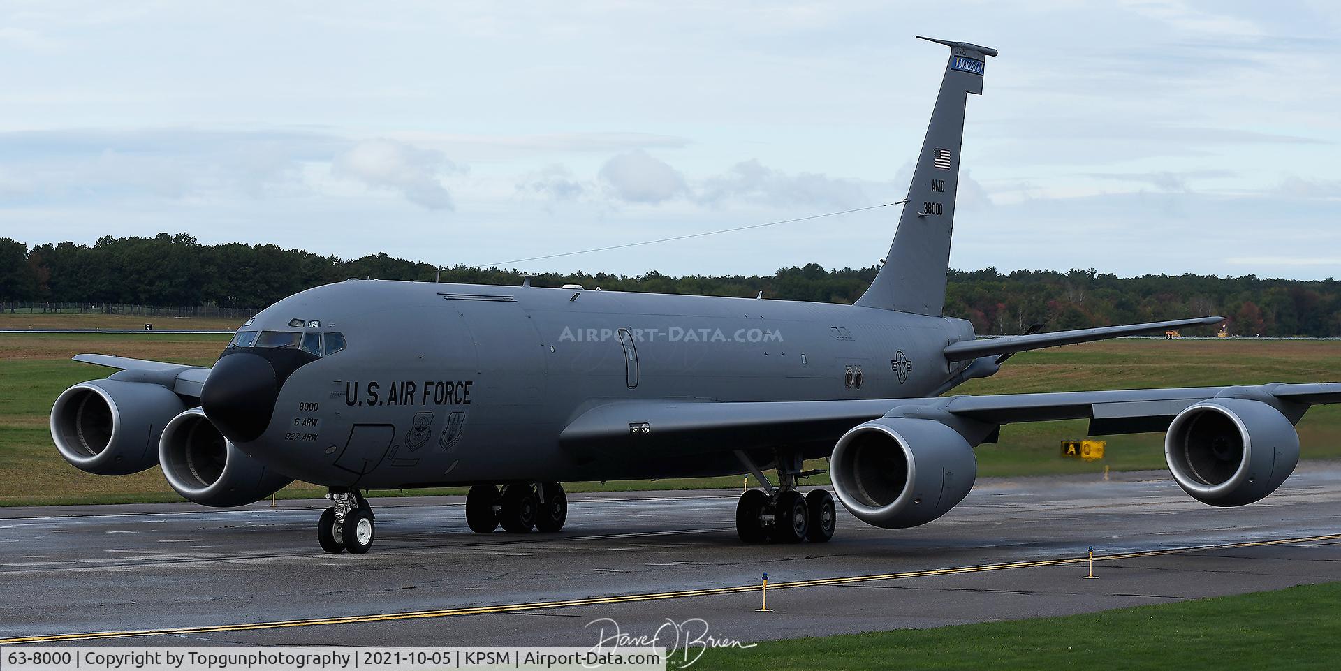63-8000, 1963 Boeing KC-135R Stratotanker C/N 18617, CLEAN12 heads back to MacDill AFB
