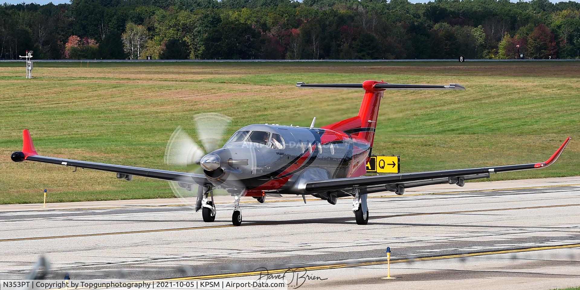 N353PT, 2000 Pilatus PC-12/45 C/N 353, One of the nicer PC-12's I've seen work out of Portsmouth.
