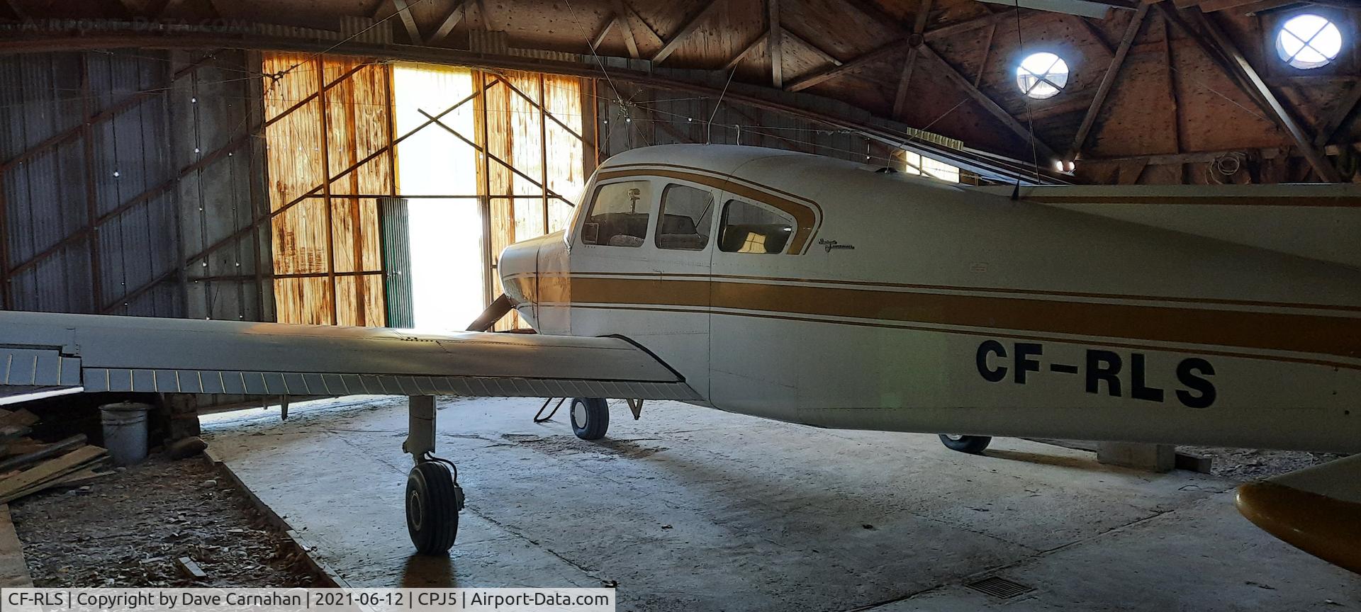 CF-RLS, 1964 Beech A23 C/N M-624, CF-RLS parked in its unique dome shaped hangar at CPJ5 (Stirling airport)
