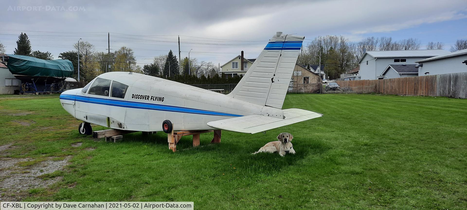 CF-XBL, 1968 Piper PA-28-140 C/N 28-24603, Minus it's wings, CF-XBL awaits a new role as a static display aircraft as it has since been de-registered. The registration CF-XBL is currently registered to a Wittman Tailwind