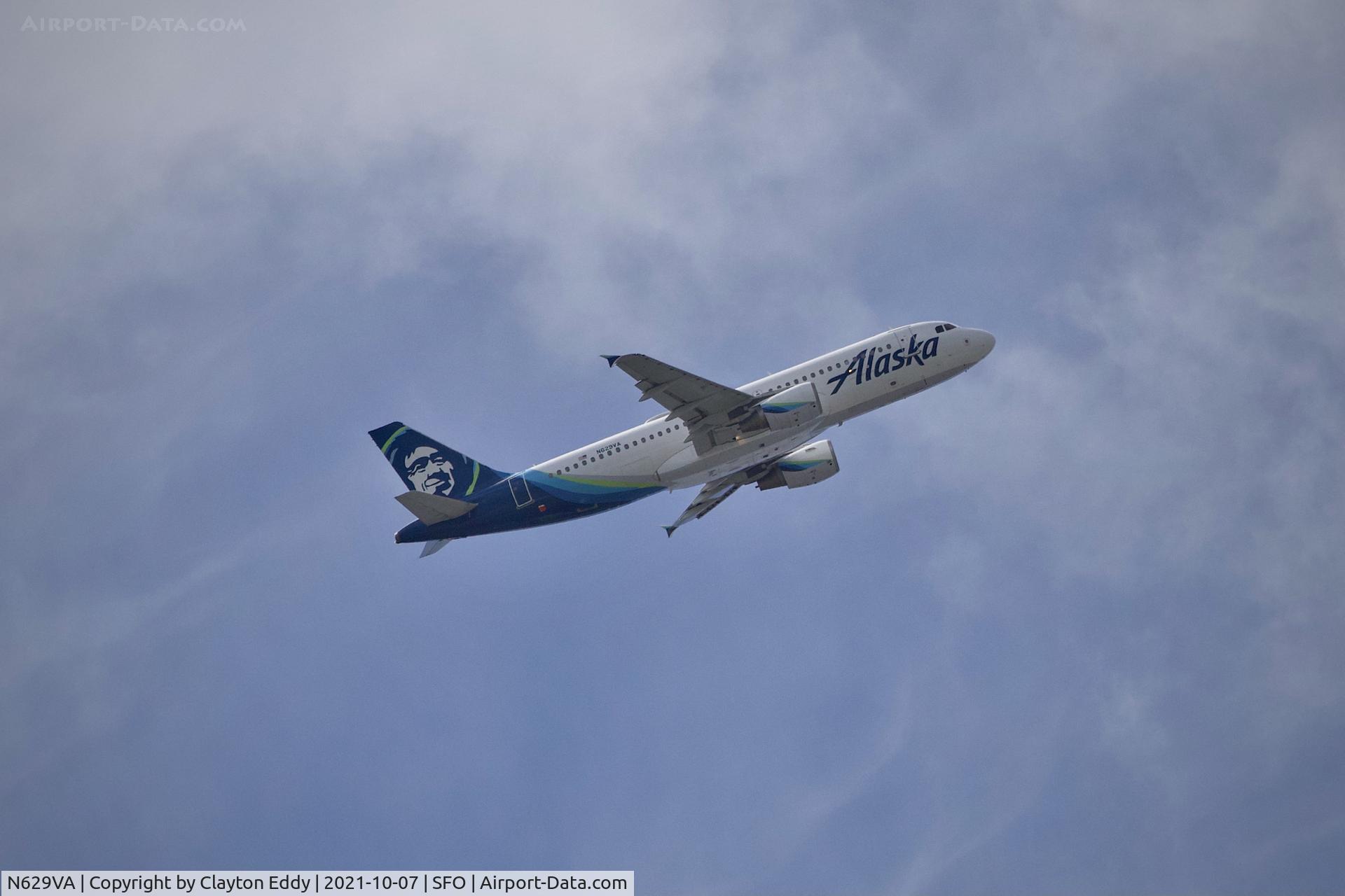 N629VA, 2007 Airbus A320-214 C/N 3037, SFO 2021.