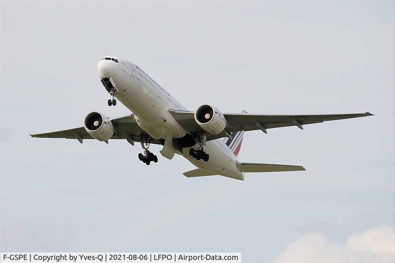 F-GSPE, 1999 Boeing 777-228/ER C/N 29006, Boeing 777-228-ER, Take off rwy 24,Paris Orly airport (LFPO-ORY)