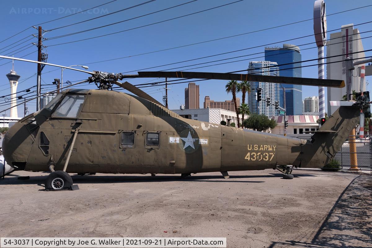 54-3037, 1954 Sikorsky CH-34C Choctaw C/N 58-0392, Seen on display at Battlefield Vegas. Part of the museum collection which includes tanks & other armored vehicles.