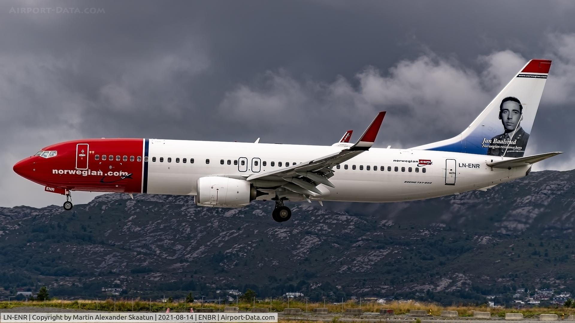 LN-ENR, 2018 Boeing 737-8JP C/N 42093, Landing rwy. 17.