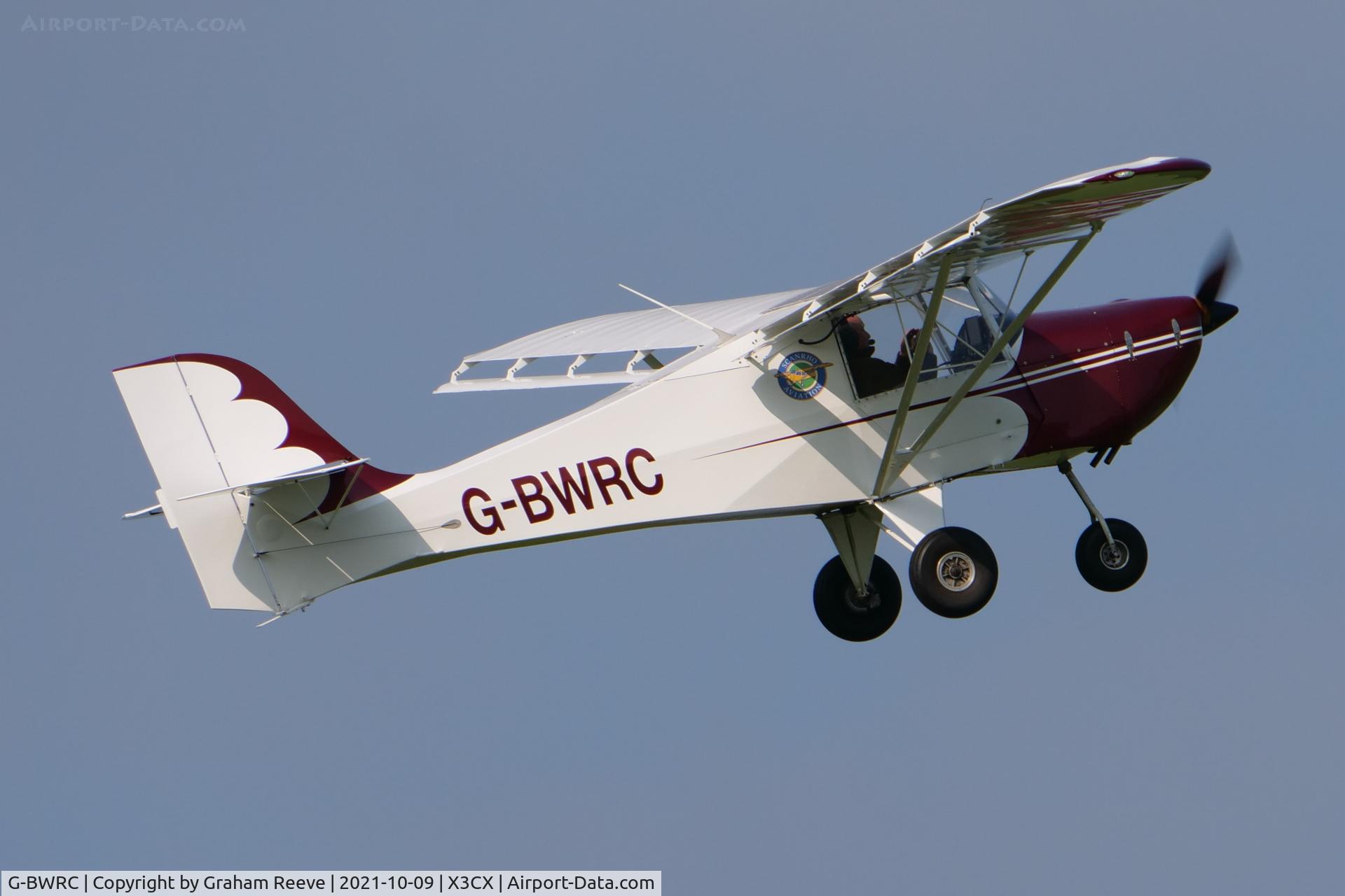 G-BWRC, 1996 Light Aero Avid Hauler Mark IV C/N PFA 189-12979, Departing from Northrepps.