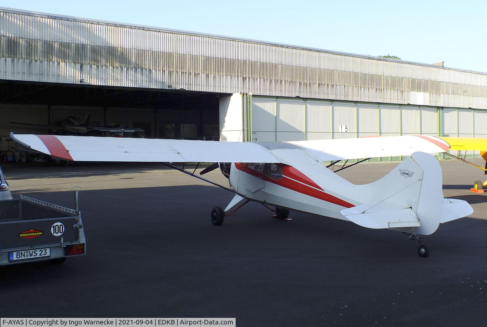F-AYAS, 1947 Aeronca 11AC Chief C/N 11AC-S-50, Aeronca 11AC Chief at Bonn-Hangelar airfield during the Grumman Fly-in 2021