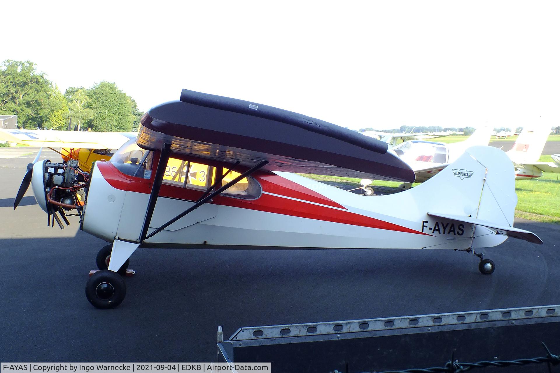 F-AYAS, 1947 Aeronca 11AC Chief C/N 11AC-S-50, Aeronca 11AC Chief at Bonn-Hangelar airfield during the Grumman Fly-in 2021