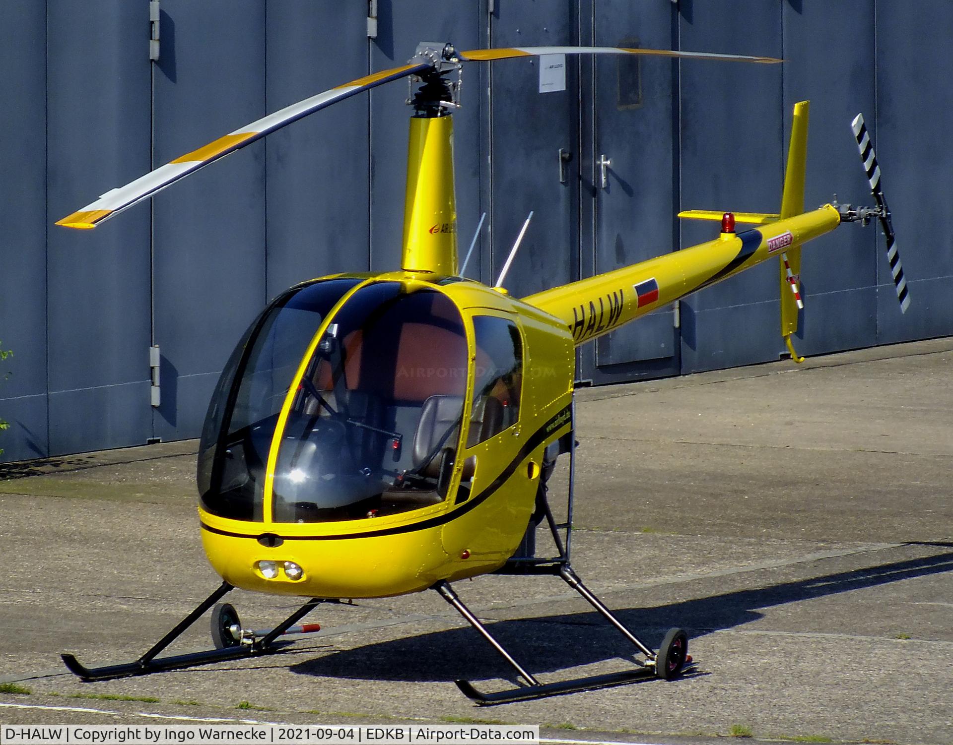 D-HALW, Robinson R22 Beta II C/N 3316, Robinson R22 Beta II of Air Lloyd at Bonn-Hangelar airfield during the Grumman Fly-in 2021