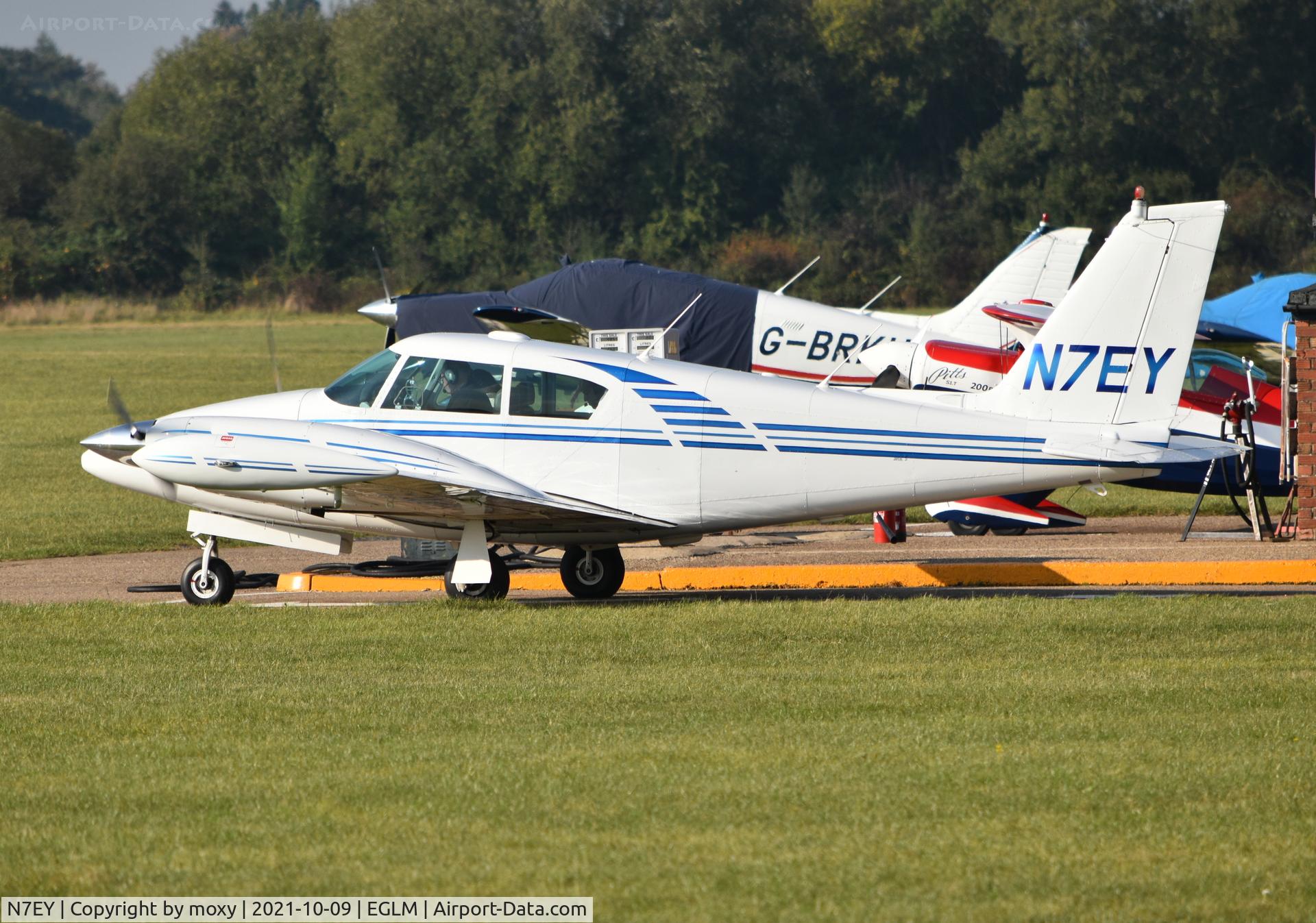 N7EY, 1964 Piper PA-30-160 Twin Comanche Twin Comanche C/N 30-571, Piper PA-30-160 Twin Comanche on the pumps at White Waltham.