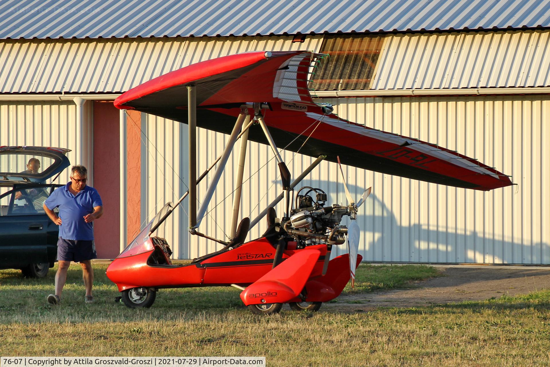 76-07, 2016 Halley Apollo CXMD Jet Star C/N ------/020216, Kövesgyürpuszta-Tótvázsony Airport, Hungary, Transcription from 10-36 registrations to 76-07