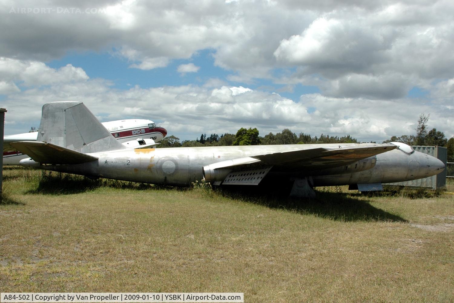A84-502, 1956 English Electric Canberra T.4 C/N 71469, English Electric Canberra T.4 at the Australian Aviation Museum at Bankstown airport, NSW, 2009
