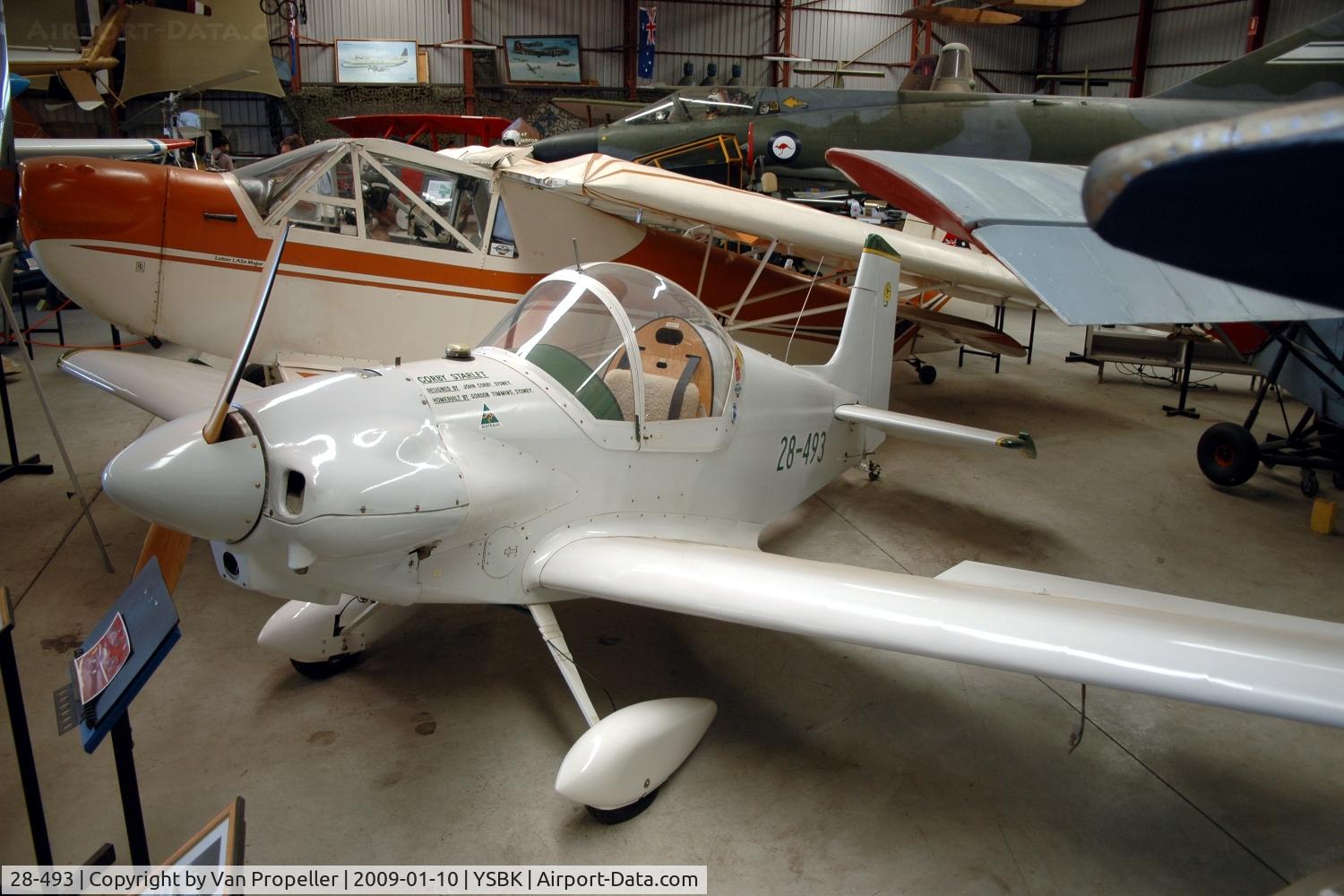 28-493, 1985 Corby CJ-1 Starlet C/N N113, Corby CJ-1 Starlet preserved at the Australian Aviation Museum at Bankstown airport, NSW, 2009