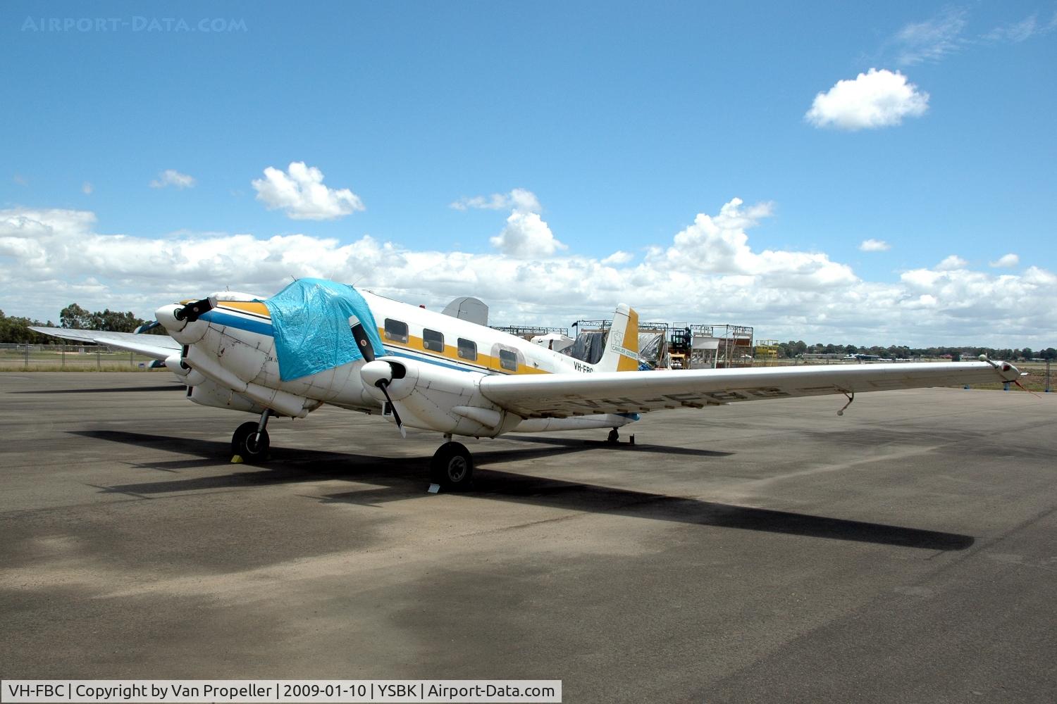 VH-FBC, 1956 De Havilland Australia DHA-3 Drover Mk.3a C/N DHA5019, De Havilland Australia DHA-3 Drover Mk3A on the platform of the Australian Aviation Museum at Bankstown airport, NSW, 2009