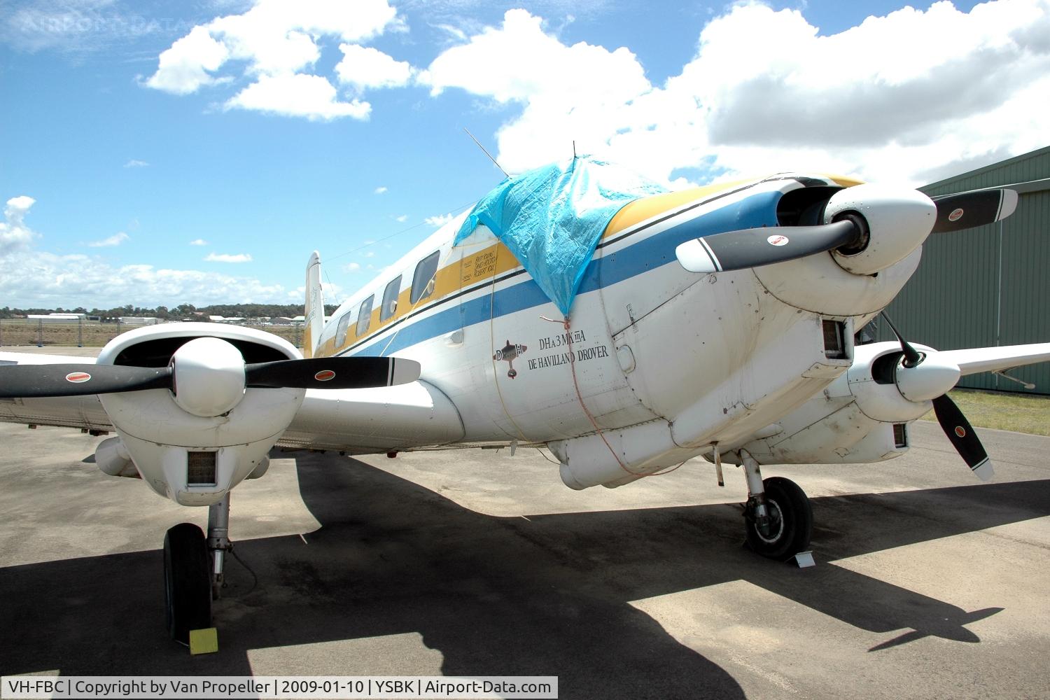 VH-FBC, 1956 De Havilland Australia DHA-3 Drover Mk.3a C/N DHA5019, De Havilland Australia DHA-3 Drover Mk3A on the platform of the Australian Aviation Museum at Bankstown airport, NSW, 2009